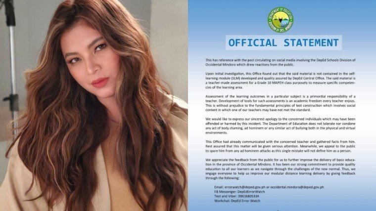 Angel Locsin did not take DepEd's statement on a module body shaming her too kindly!
