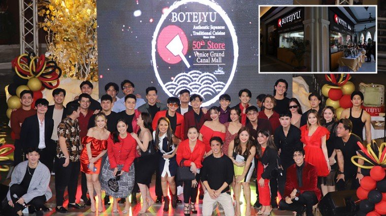 It’s a Japan-meets-Italy day as Botejyu, Japan’s premier specialty restaurant from Osaka, opens its 50th store at the Venice, Italy-themed Venice Grand Canal Mall in McKinley Hill, Taguig City. The event, hosted by Marco Gallo and Wilbert Ross, was attended by some 50 Viva stars—old and new—including Andre Yllana, Ara Mina, Debbie Garcia, Fros Sandoval, Katya Santos, Andrea del Rosario, Patricia Javier, Phoebe Walker, McCoy de Leon, Lara Morena, Lyca Gairanod, and more!