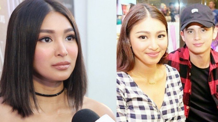 (Right photo) James and Nadine were snapped at the opening of the Hello Kitty Café in BCG (Bonfacio Global City last July 2017. It was one of the instances where Nadine was seen wearing her “always” necklace.