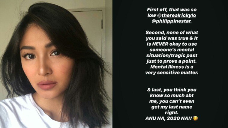 Nadine Lustre slams Ricky Lo for confirming break up with James Reid and mentioning her mental condition! Read more about it by scrolling down below!